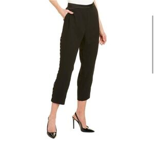 Ted baker London Carlaa black beaded cropped mid ride trouser jogger pants